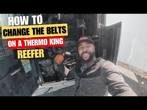 How to change the belts on a thermo king reefer | Full service and oil change by an owner operator