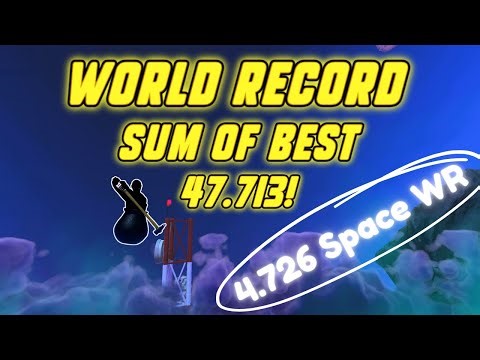 Getting Over It World Record Sum of Best in 47.713s (4.726 Space WR)