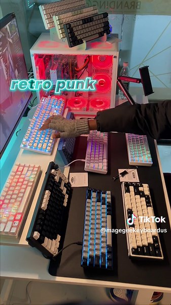 Sound test for each keyboard 😎#mechanicalkeyboard #keyboard #tiktoksho #tiktokmademebuyit #keebs #magegee #magegeekeyboard #mechanicalkeyboards #keyboardasmr #soundtest