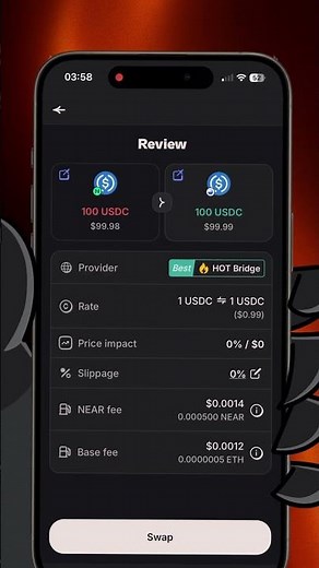 How to Bridge Tokens to Base via HOT Wallet