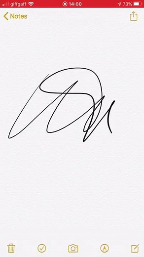 How to create a digital signature on an iPhone
