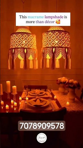 Beautiful Macramé Lamp Shade 🕯 | Handmade Boho Decor | Loved in Dubai 🇦🇪 | Direct from Manufacturer