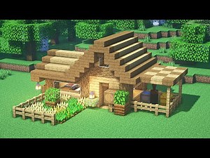 How to Build a Modern Farmhouse in Minecraft - Minecraft House Tutorial