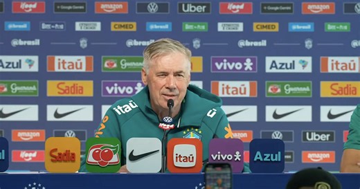 Ancelotti 'esquece' Neymar e diz que Brasil não tem uma estrela como Pelé ou Ronaldo