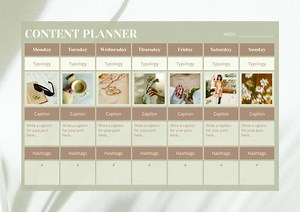 Content Calendar Planner Template - Etsy