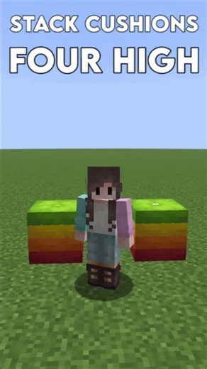 How to Stack Cushions Four High #minecraft #minecraftbuilding #minecrafttutorial