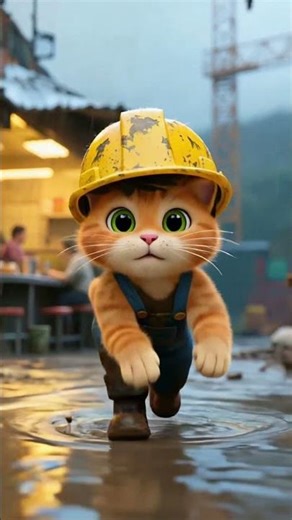 Hardworking Orange Cat Sad First, Funny Later #WorkingCat #OrangeCat #Animation #FunnyAnimation