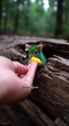 Found a green baby rabbit