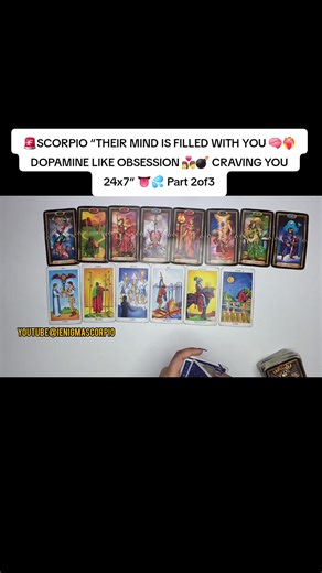 🚨SCORPIO “THEIR MIND IS FILLED WITH YOU 🧠❤️‍🔥 DOPAMINE LIKE OBSESSION 👩‍❤️‍💋‍👨💣 CRAVING YOU 24x7” 👅💦 Part 2of3 #tarot #scorpio #viral #tiktok #trending
