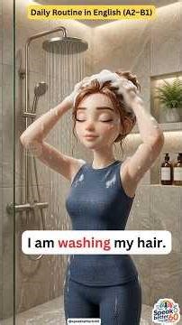 Daily Routine English Practice A2-B1 with Simple Present Continuous #spokenenglish #englishlanguage