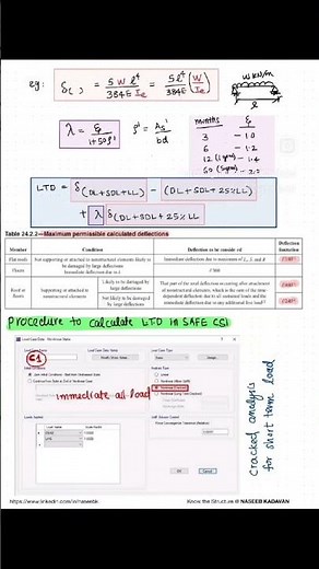 🏗️ Unveiling the Secrets of Long-Term Deflection #structuralengineering #etabs #etabstutorial