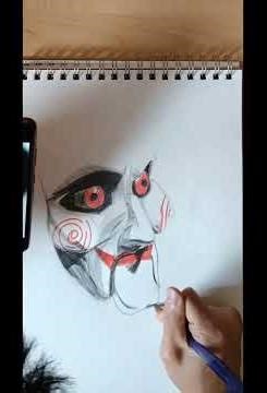 TRYING DRAW REALISTIC: JIGSAW #inktober #horror