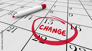 Change Day Date Major Shift Different Plan Calendar 3d Animation