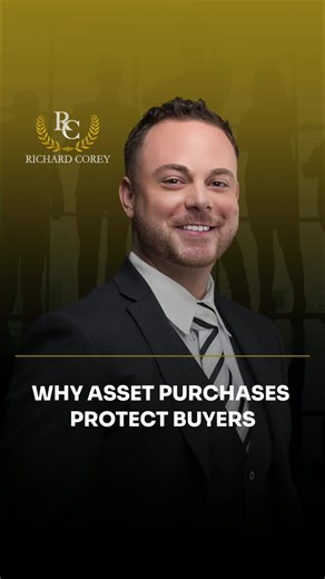 Why Asset Purchases Protect Buyers Richard Corey explains why buying assets instead of stock protects the buyer from liability. When purchasing assets like equipment, customer contracts, and intellectual property, debts and obligations stay with the seller. Asset purchases insulate buyers and make tax and liability management easier, while stock purchases carry more risks. Click the bio link to watch the full episode https://bio.link/richardcorey #RichardCorey #BusinessAcquisition #AssetPurchase
