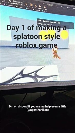 Day 1 making a splatoon like roblox game :) #roblox #splatoon3 #splatoon #developer