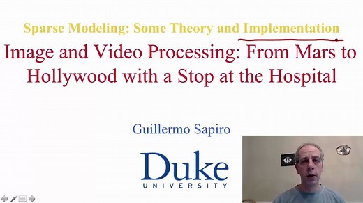 【720P cc字幕】数字图像处理 Guillermo Sapiro 杜克大学Image and Video Processing 第八周