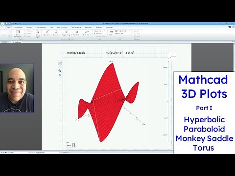 PTC Mathcad Prime - 3D Plots (Part 1) - Hyperbolic Paraboloid, Monkey Saddle, and Torus
