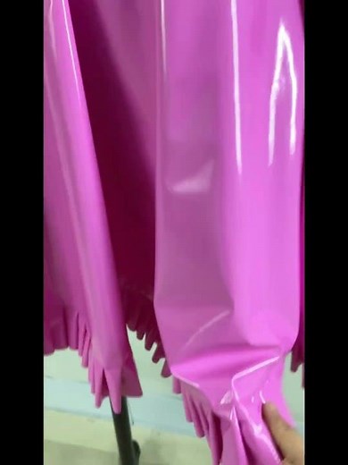 Sissy Lockable Lolita PVC Shiny Mini Dress with Ruffle Hem