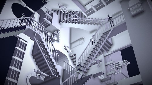 Escher Relativity - Download Free 3D model by Benoit Gagnier (@BenoitGagnier)