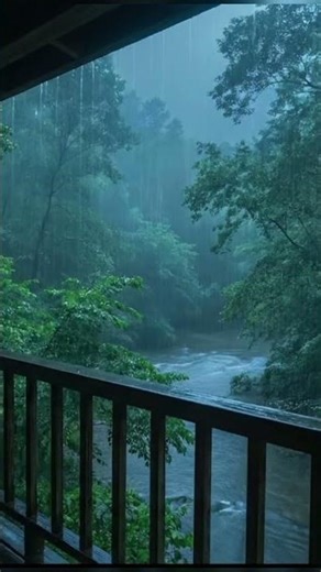 Raining on the Deck 🌧️ Cozy Forest ASMR (Short & Punchy)