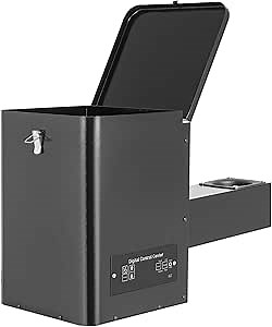 Pellet Grill Smoker Hopper, Vertical Pellet Grill Smoker Hopper Assembly Kit with Auto-Ignition, Adjustable Temperature, Electric Wood Pellet Maker for BBQ, Grill, Smoke, Bake, Roast