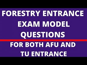 BSC Forestry Entrance Model Questions | bsc forestry entrance old questions | afu entrance questions