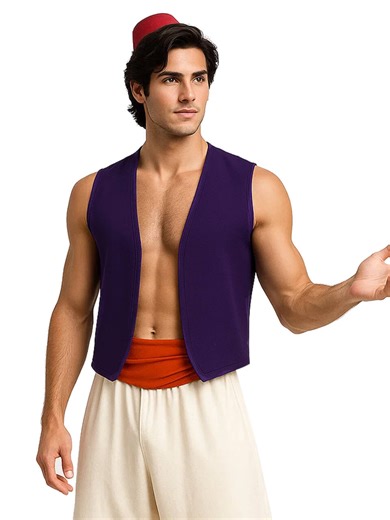 $29 Get ready to make an entrance at your next costume party! 💃 Aladdin's iconic purple black vest for men - Ready To Ship! Link: https://www.takerlama.com/products/aladdin-purple-black-vest-adult-men-cosplay-costumeready-to-shipAliexpress Link: https://www.aliexpress.com/item/1005009475560908.html #aladdinseason4 #cosplaycostume #cosplayer #costume #Takerlama #fancydress #halloween