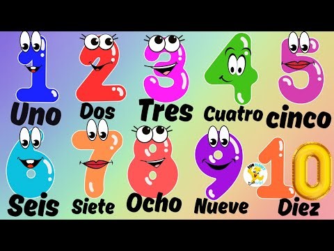 تعليم الأرقام بالإسبانية للأطفال من 1 الي 10مع النطق📢 -Learn numbers in Spanish for children .