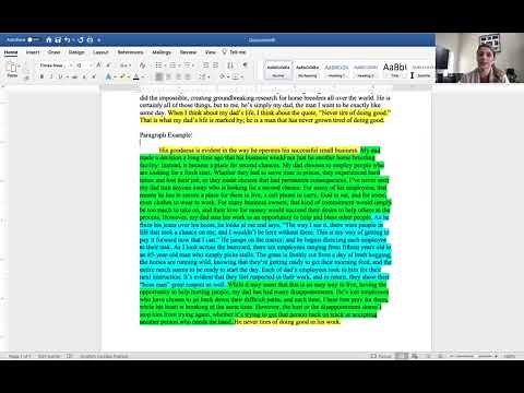 Example Profile Essay Introduction and Body Paragraph