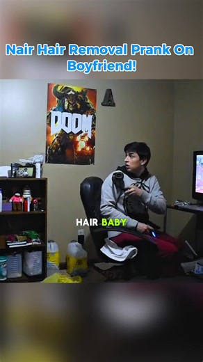 #Nair Hair Removal Prank On Boyfriend!