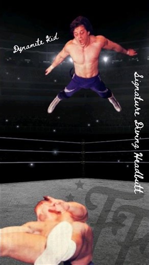 Dynamite Kid with his signature diving headbutt!
