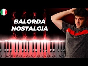 Olly - Balorda nostalgia - Sanremo 2025 - piano karaoke instrumental cover