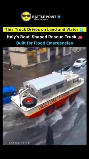 Italy Fire Brigade’s Amphibious Rescue Truck for Flood Emergencies