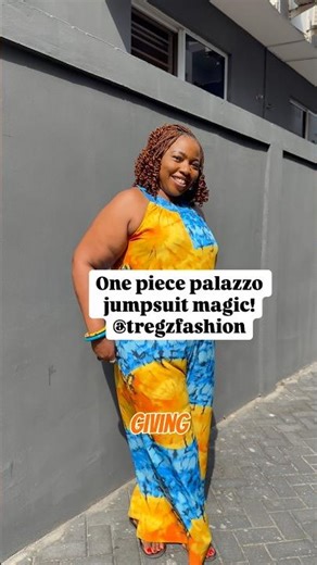 Halter neck palazzo jumpsuit, No waist seam, just ONE piece. Full tutorial live on my YouTube page