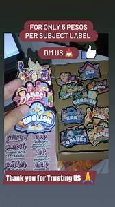 For only 5 Pesos per STICKER SUBJECT LABEL FOR KIDS Size: 7cm x 4cm DM US  Jannirie Oriarte Dominguez Samuel Dominguez | OA Print-and Crafts | Facebook