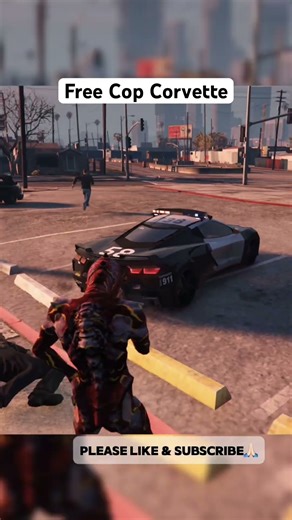 Stealing cop car as Alien #gtaonline #gta5 #gta5online #gtaviral #shorts