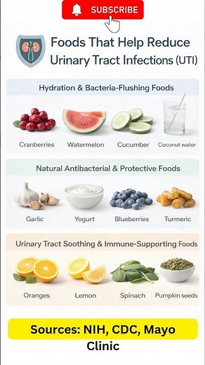 Foods That Help Reduce Urinary Tract Infections (UTI) | Natural UTI Diet Guide #healthyfood #urine