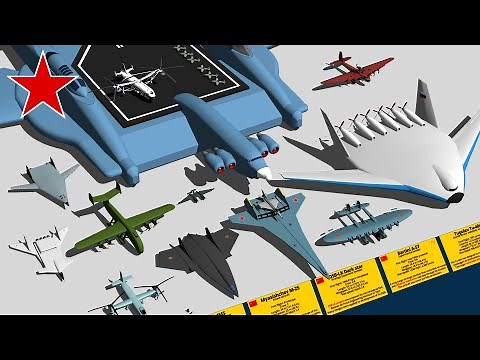 Crazy Soviet Union Aircraft Type & Size Comparison 3D