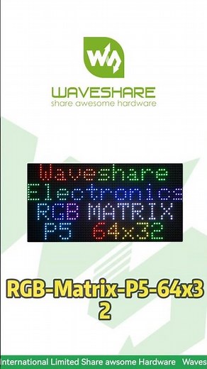 High-res 64×32 RGB matrix,Supports Raspberry Pi, Arduino & more,HUB75 chainable input/output headers