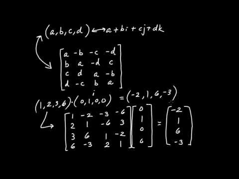 Quaternions as 4x4 Matrices - Connections to Linear Algebra