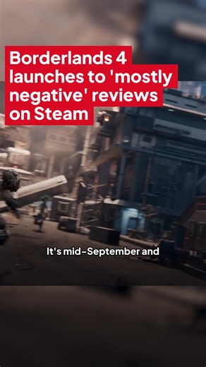 172K views · 618 reactions | Borderlands 4 launches to 'mostly negative' reviews on Steam #Gearbox #Steam #PCGaming | PC Gamer | Facebook