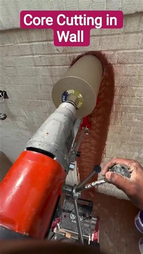 core cutting in Wall with 8 inch dia |