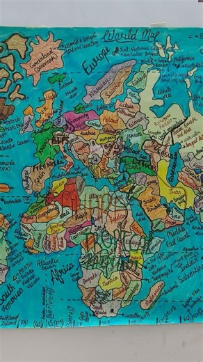 🌎 World Map made simple & clear Geography starts with the map world geography # geographyeducation