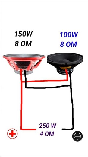 Speaker parallel connection amplifier speaker connection #electronic #shorts #connection #electrical