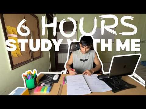 Study With Me | Rain/Waves/Fireplace Noise | 50/10 Pomodoro | Focused Study Ambience