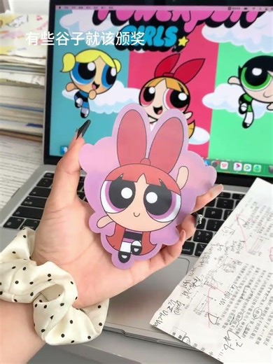 Add chicken legs to the designer #The Powerpuff Girls #Refrigerator Magnet #Raster Card