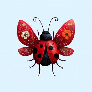 Ladybug and Friends Clipart: 100 Commercial Use Pngs Cute Ladybugs, Flowers, Butterflies, Dragonflies. Instant Digital Download LB001 - Etsy