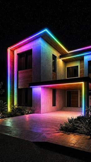 Watch the RGBIC lighting flow from the ground to the roof