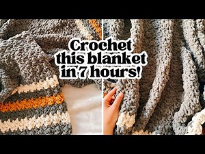 Crochet This Chunky Blanket in 7 Hours! Beginner friendly pattern | CJ Design Blog