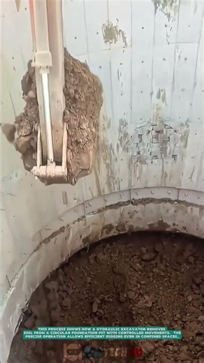 Excavating Circular Foundation Pit – Satisfying Jobs and Machinery in the World